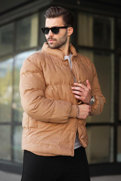 Ανδρικό μπουφάν RAMOLFO CAMEL, Χρώμα: ανοιχτό καφέ, IVET.EU - Εκπτώσεις έως -80%