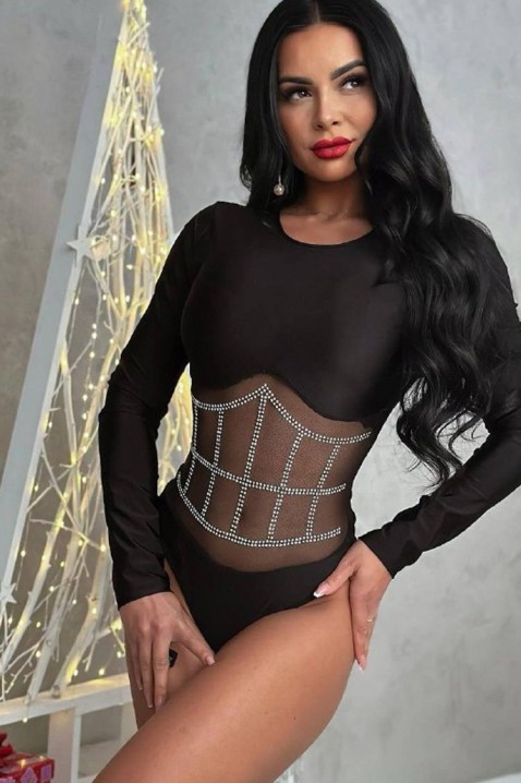 Μπόντι - μπλούζα LARSONA, Χρώμα: μαύρο, IVET.EU - Εκπτώσεις έως -80%