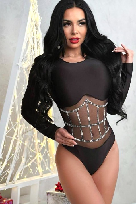 Μπόντι - μπλούζα LARSONA, Χρώμα: μαύρο, IVET.EU - Εκπτώσεις έως -80%