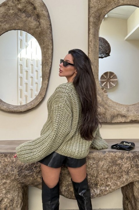 Ζακέτα AMOLVINA KHAKI, Χρώμα: χακί, IVET.EU - Εκπτώσεις έως -80%