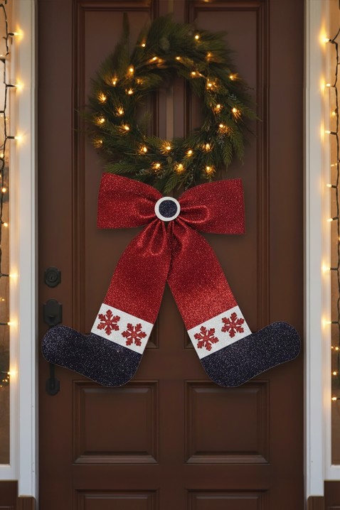 Χριστουγεννιάτικη διακόσμηση για πόρτα ERNOMY, Χρώμα: κόκκινο, IVET.EU - Εκπτώσεις έως -80%