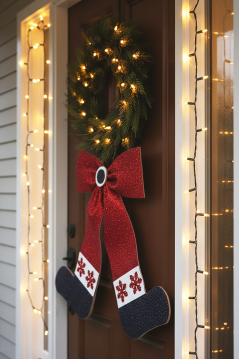 Χριστουγεννιάτικη διακόσμηση για πόρτα ERNOMY, Χρώμα: κόκκινο, IVET.EU - Εκπτώσεις έως -80%