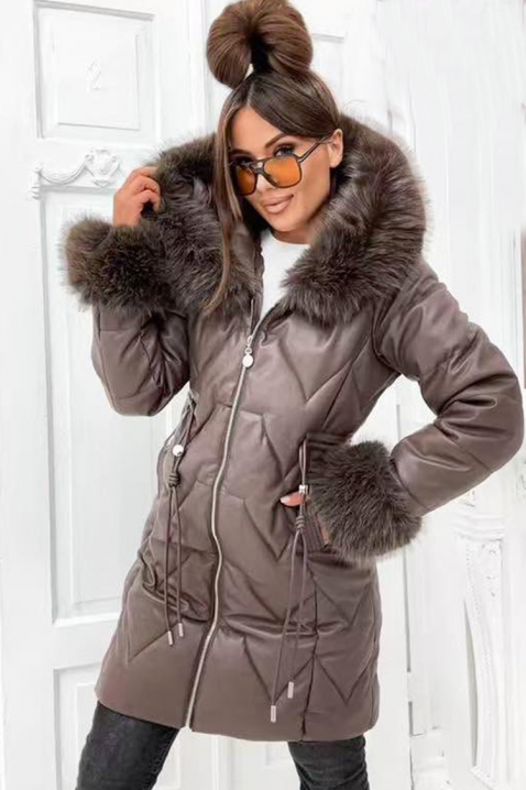 Μπουφάν NIOGELMA BROWN, Χρώμα: καφέ, IVET.EU - Εκπτώσεις έως -80%