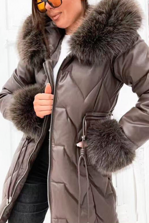 Μπουφάν NIOGELMA BROWN, Χρώμα: καφέ, IVET.EU - Εκπτώσεις έως -80%