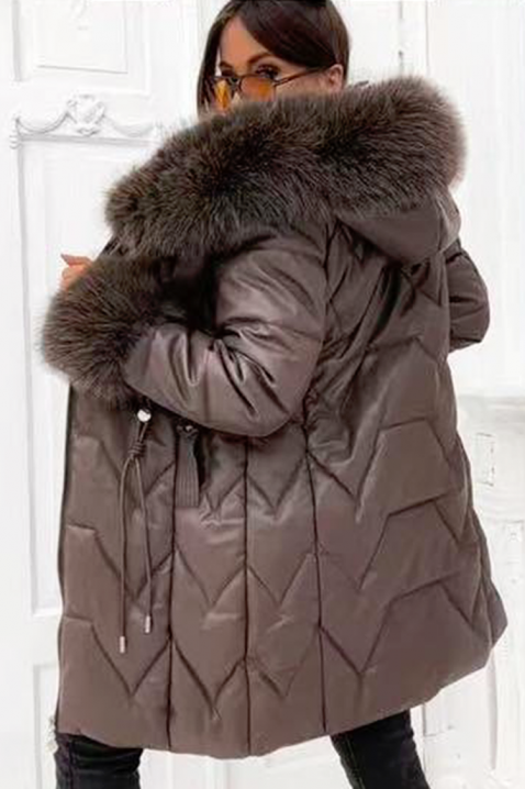 Μπουφάν NIOGELMA BROWN, Χρώμα: καφέ, IVET.EU - Εκπτώσεις έως -80%