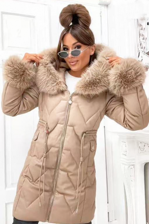 Μπουφάν NIOGELMA BEIGE, Χρώμα: μπεζ, IVET.EU - Εκπτώσεις έως -80%