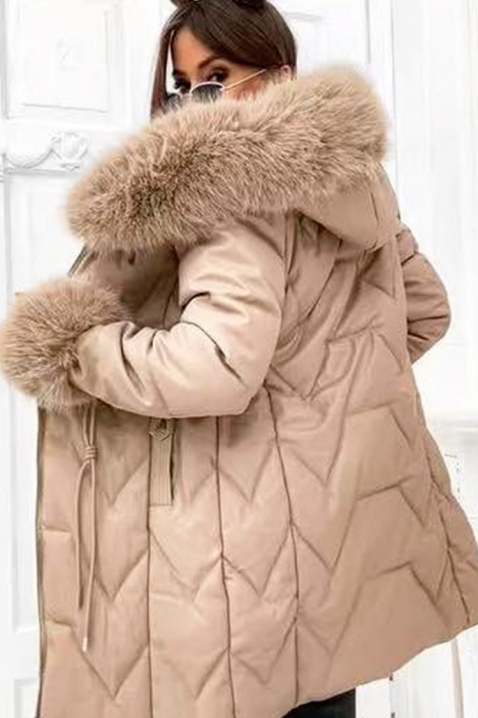 Μπουφάν NIOGELMA BEIGE, Χρώμα: μπεζ, IVET.EU - Εκπτώσεις έως -80%
