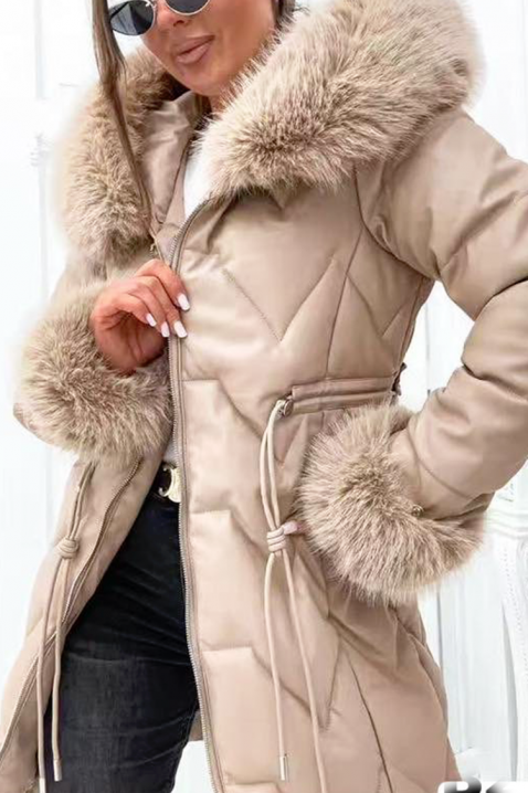 Μπουφάν NIOGELMA BEIGE, Χρώμα: μπεζ, IVET.EU - Εκπτώσεις έως -80%