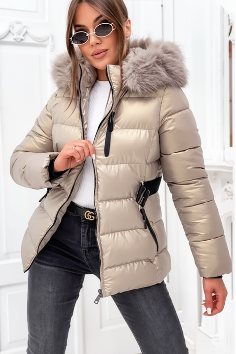 Μπουφάν KAMELZA BEIGE, Χρώμα: μπεζ, IVET.EU - Εκπτώσεις έως -80%