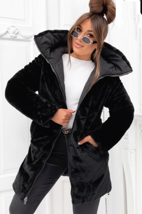 Μπουφάν RUZELDA BLACK, Χρώμα: μαύρο, IVET.EU - Εκπτώσεις έως -80%