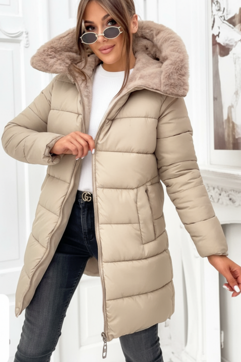 Μπουφάν RUZELDA BEIGE, Χρώμα: μπεζ, IVET.EU - Εκπτώσεις έως -80%