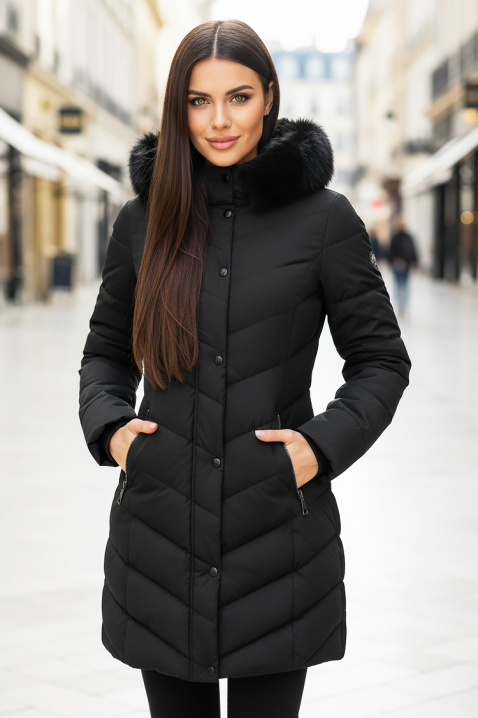Μπουφάν DLANEVA BLACK, Χρώμα: μαύρο, IVET.EU - Εκπτώσεις έως -80%