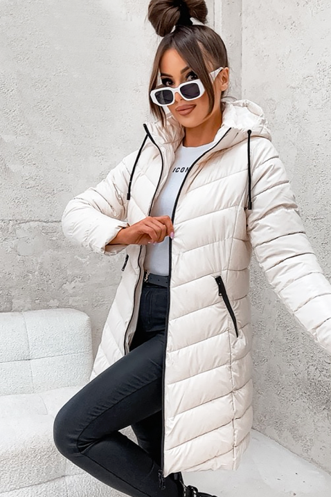 Μπουφάν NADEIRA, Χρώμα: άσπρο, IVET.EU - Εκπτώσεις έως -80%