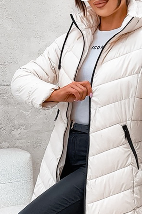 Μπουφάν NADEIRA, Χρώμα: άσπρο, IVET.EU - Εκπτώσεις έως -80%