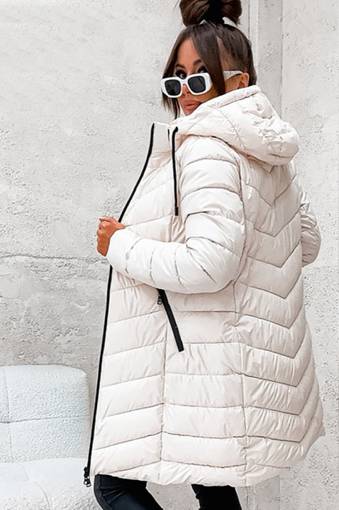 Μπουφάν NADEIRA, Χρώμα: άσπρο, IVET.EU - Εκπτώσεις έως -80%