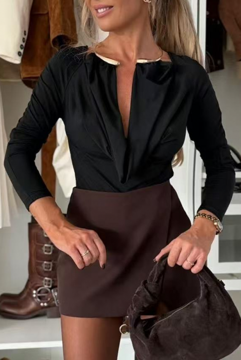 Γυναικεία μπλούζα FELISITA BLACK, Χρώμα: μαύρο, IVET.EU - Εκπτώσεις έως -80%