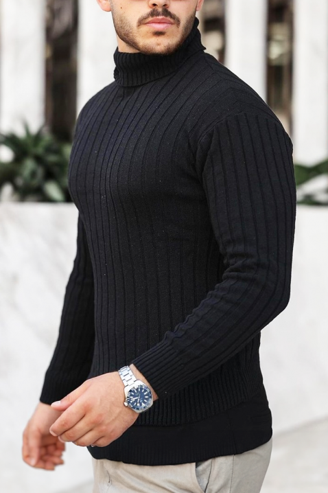 Ανδρικό πουλόβερ BERELGO BLACK - Μπλούζες | Ivet.EU Ανδρικό πουλόβερ BERELGO BLACK, Χρώμα: μαύρο, IVET.EU - Εκπτώσεις έως -80%