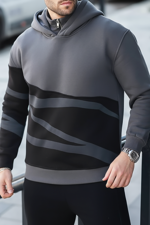 Ανδρικό φούτερ TEOFOZO GRAFIT, Χρώμα: γραφίτης, IVET.EU - Εκπτώσεις έως -80%