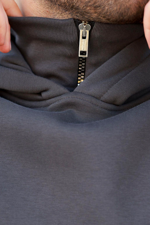 Ανδρικό φούτερ TEOFOZO GRAFIT, Χρώμα: γραφίτης, IVET.EU - Εκπτώσεις έως -80%