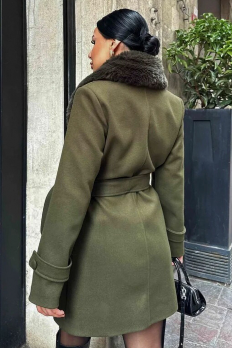 Παλτό DOLNEVA KHAKI, Χρώμα: χακί, IVET.EU - Εκπτώσεις έως -80%