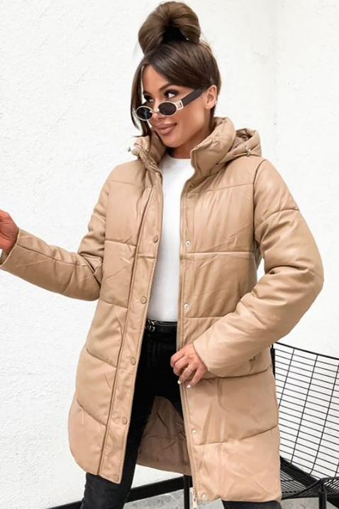 Μπουφάν VARTINDA, Χρώμα: μπεζ, IVET.EU - Εκπτώσεις έως -80%