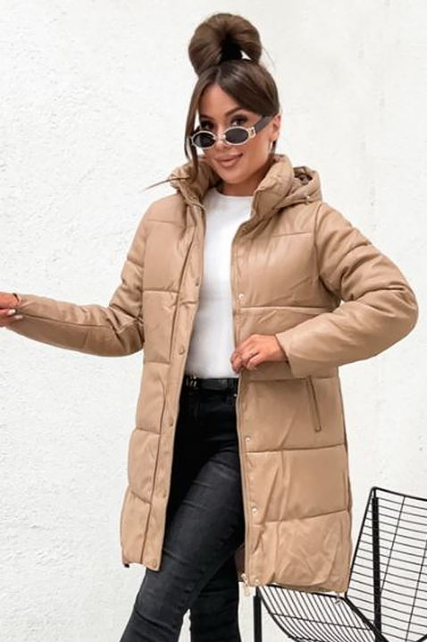 Μπουφάν VARTINDA, Χρώμα: μπεζ, IVET.EU - Εκπτώσεις έως -80%