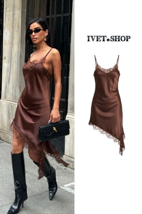 Φόρεμα RELDILZA BROWN - Μεσαία φορέματα | Ivet.EU Φόρεμα RELDILZA BROWN, Χρώμα: καφέ, IVET.EU - Εκπτώσεις έως -80%
