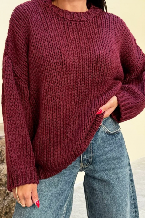 Πουλόβερ LEVOLDA BORDO - Πλεκτά | Ivet.EU Πουλόβερ LEVOLDA BORDO, Χρώμα: μπορντό, IVET.EU - Εκπτώσεις έως -80%