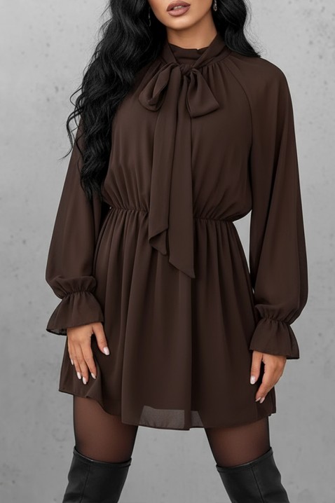 Φόρεμα BONSIANA BROWN, Χρώμα: καφέ, IVET.EU - Εκπτώσεις έως -80%