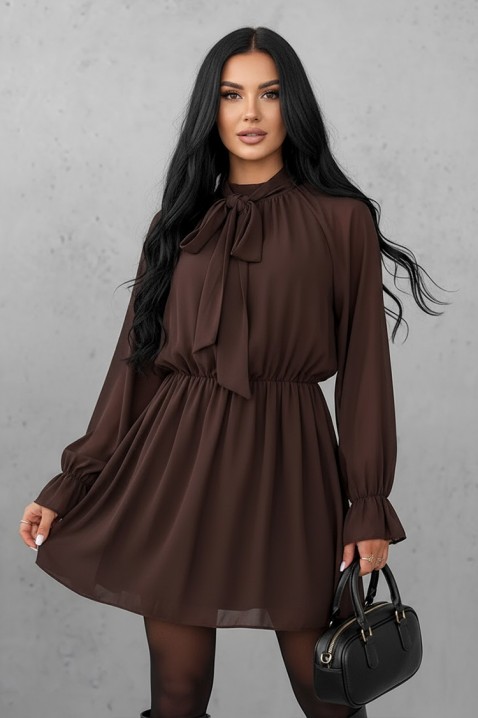 Φόρεμα BONSIANA BROWN, Χρώμα: καφέ, IVET.EU - Εκπτώσεις έως -80%