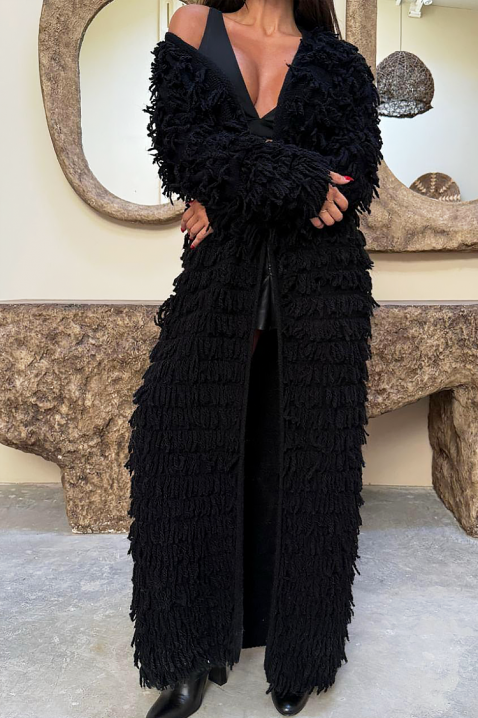 Ζακέτα VULGARZA BLACK, Χρώμα: μαύρο, IVET.EU - Εκπτώσεις έως -80%