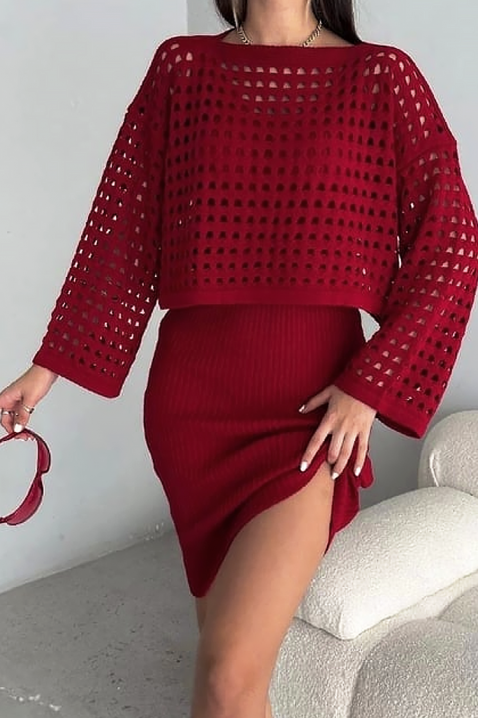 Σύνολο MAFRENSA - Καθημερινά σύνολα | Ivet.EU Σύνολο MAFRENSA, Χρώμα: μπορντό, IVET.EU - Εκπτώσεις έως -80%