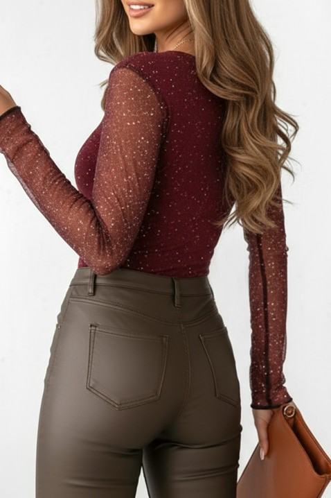 Γυναικεία μπλούζα HVERDINA BORDO, Χρώμα: μπορντό, IVET.EU - Εκπτώσεις έως -80%