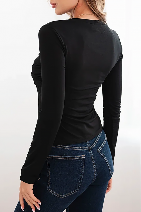 Γυναικεία μπλούζα TALVIRZA BLACK, Χρώμα: μαύρο, IVET.EU - Εκπτώσεις έως -80%