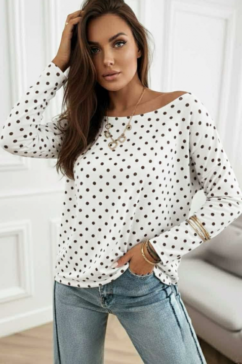 Γυναικεία μπλούζα TORZILDA WHITE - Μπλούζες | Ivet.EU Γυναικεία μπλούζα TORZILDA WHITE, Χρώμα: άσπρο, IVET.EU - Εκπτώσεις έως -80%