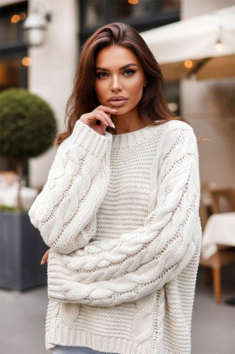 Πουλόβερ TINTEFA WHITE - Πουλόβερ | Ivet.EU Πουλόβερ TINTEFA WHITE, Χρώμα: άσπρο, IVET.EU - Εκπτώσεις έως -80%