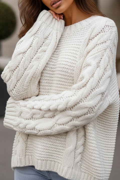 Πουλόβερ TINTEFA WHITE - Πουλόβερ | Ivet.EU Πουλόβερ TINTEFA WHITE, Χρώμα: άσπρο, IVET.EU - Εκπτώσεις έως -80%