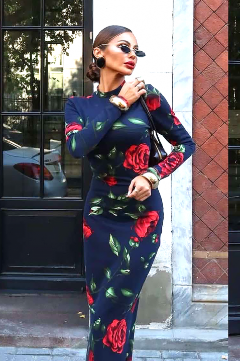 Φόρεμα ROZLENDA, Χρώμα: σκούρο μπλε, IVET.EU - Εκπτώσεις έως -80%