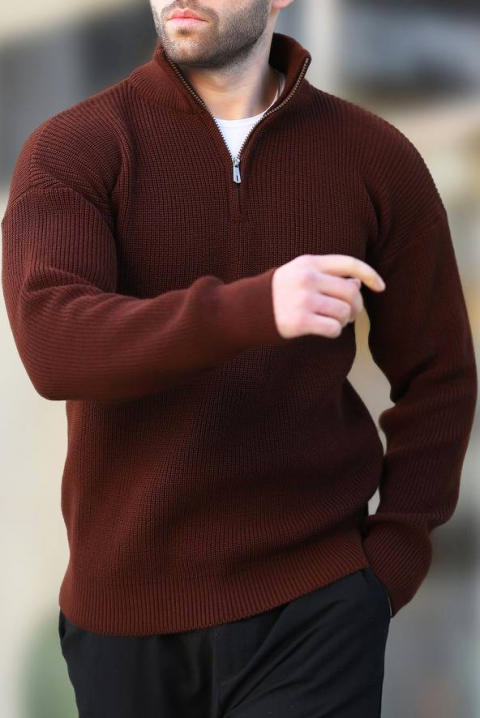 Ανδρικό πουλόβερ RAJEZO BROWN - Μπλούζες | Ivet.EU Ανδρικό πουλόβερ RAJEZO BROWN, Χρώμα: καφέ, IVET.EU - Εκπτώσεις έως -80%