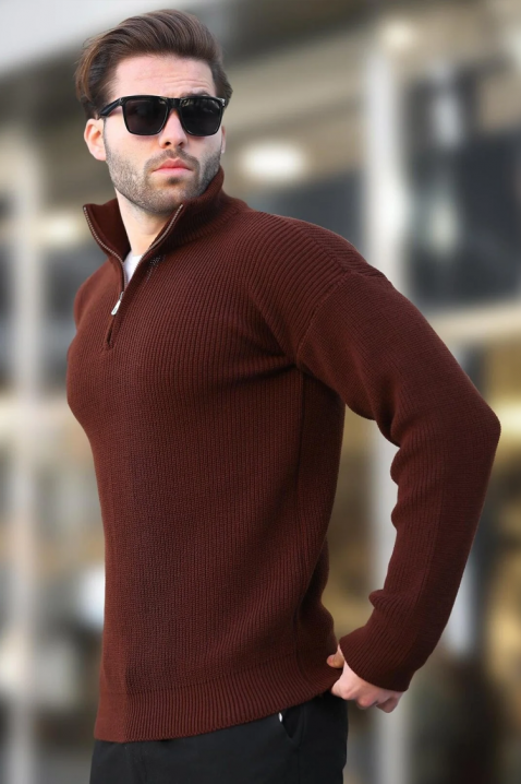 Ανδρικό πουλόβερ RAJEZO BROWN - Μπλούζες | Ivet.EU Ανδρικό πουλόβερ RAJEZO BROWN, Χρώμα: καφέ, IVET.EU - Εκπτώσεις έως -80%