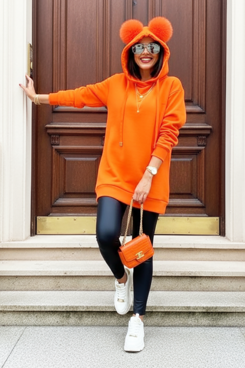 Φούτερ BEMBONA ORANGE, Χρώμα: πορτοκαλί, IVET.EU - Εκπτώσεις έως -80%