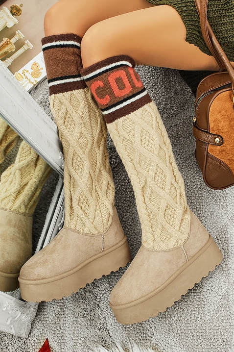 Μπότες KARMENZA ECRU - Μπότες | Ivet.EU Μπότες KARMENZA ECRU, Χρώμα: εκρού, IVET.EU - Εκπτώσεις έως -80%