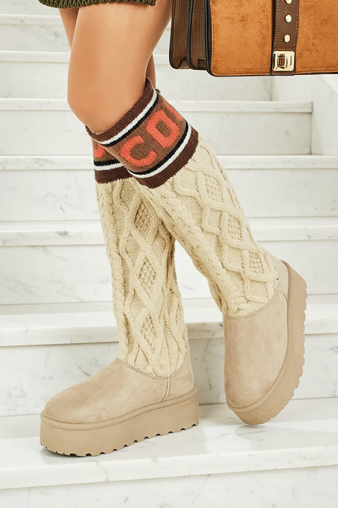 Μπότες KARMENZA ECRU - Μπότες | Ivet.EU Μπότες KARMENZA ECRU, Χρώμα: εκρού, IVET.EU - Εκπτώσεις έως -80%