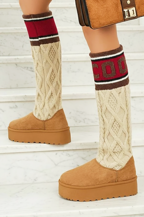 Μπότες KARMENZA CAMEL, Χρώμα: ανοιχτό καφέ, IVET.EU - Εκπτώσεις έως -80%