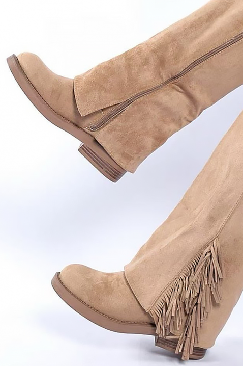 Μπότες DENZOLSA BEIGE, Χρώμα: μπεζ, IVET.EU - Εκπτώσεις έως -80%