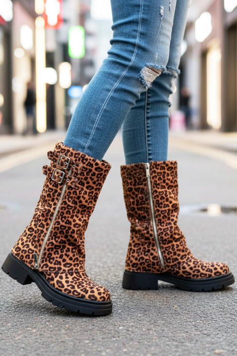 Μπότες APETINA, Χρώμα: λεοπάρ, IVET.EU - Εκπτώσεις έως -80%