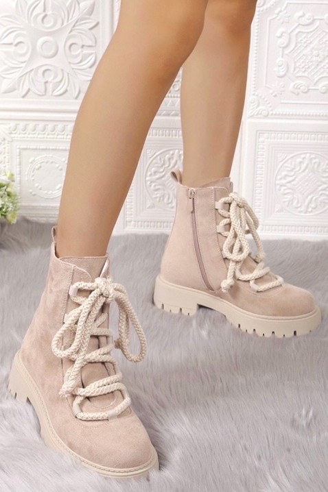 Γυναικείες μπότες EMILSENA BEIGE, Χρώμα: μπεζ, IVET.EU - Εκπτώσεις έως -80%