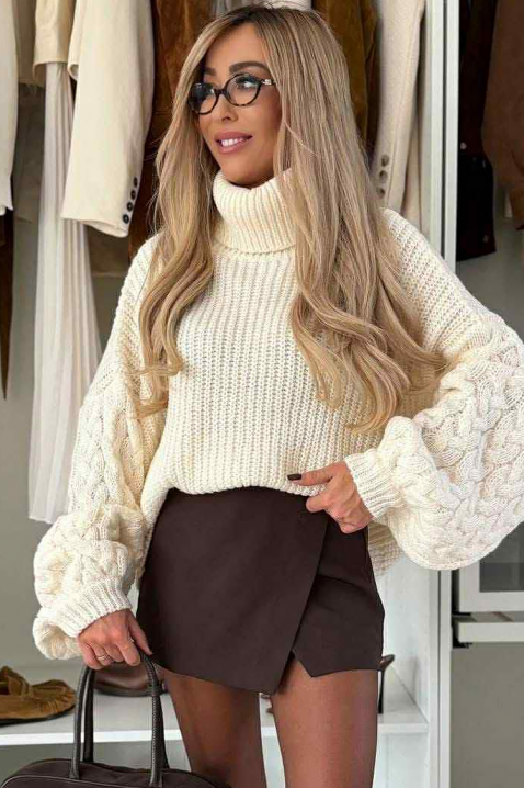 Πουλόβερ PLOZNENDA WHITE - Πουλόβερ | Ivet.EU Πουλόβερ PLOZNENDA WHITE, Χρώμα: άσπρο, IVET.EU - Εκπτώσεις έως -80%