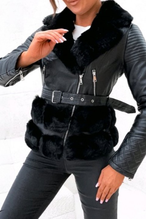 Μπουφάν AMARTINDA BLACK, Χρώμα: μαύρο, IVET.EU - Εκπτώσεις έως -80%