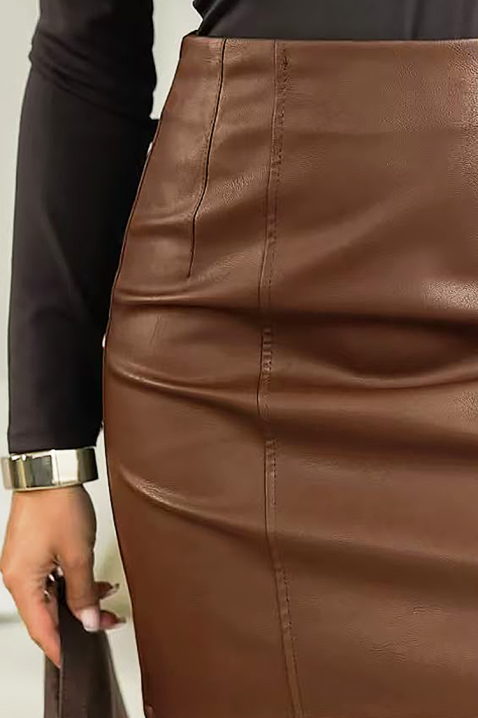 Φούστα PREVELDA BROWN, Χρώμα: καφέ, IVET.EU - Εκπτώσεις έως -80%